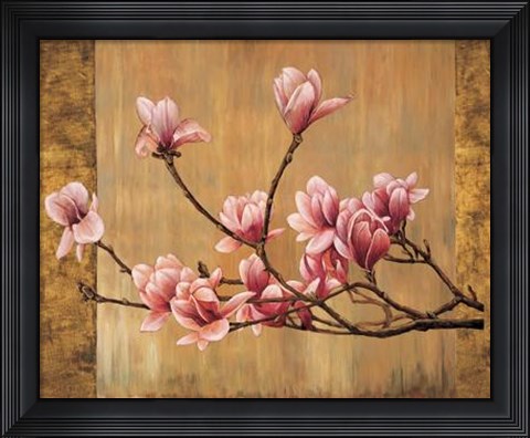 Framed Pink Magnolias Print