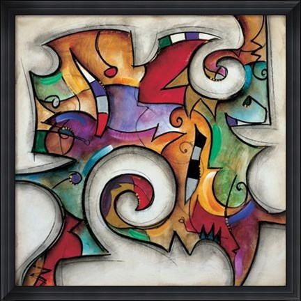 Framed Swirl I Print