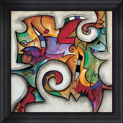 Framed Swirl I Print