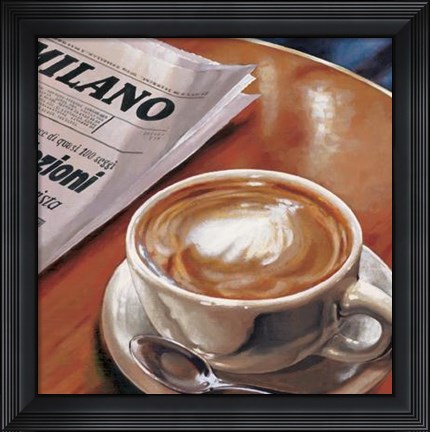 Framed Cappuccino Al Bar Print