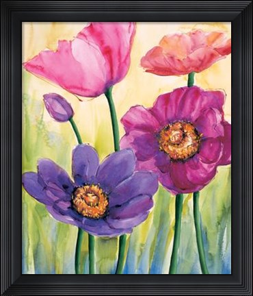 Framed Anemoni In Rosa Print