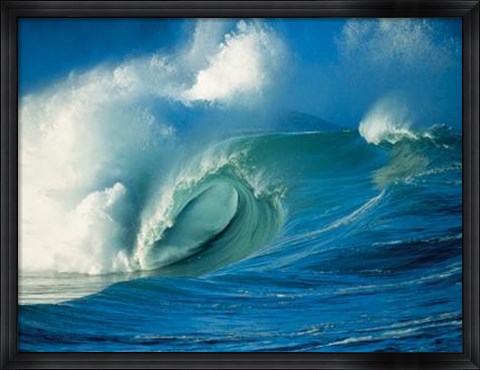 Framed Waimea Bay, Oahu, Hawaii Print