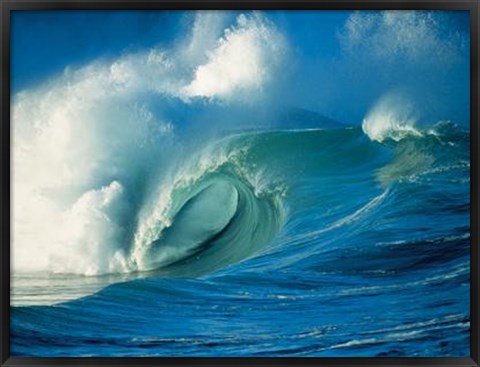Framed Waimea Bay, Oahu, Hawaii Print