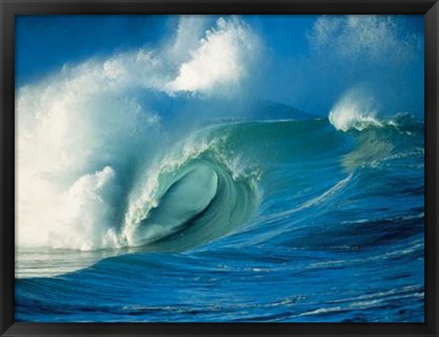 Framed Waimea Bay, Oahu, Hawaii Print