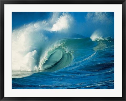 Framed Waimea Bay, Oahu, Hawaii Print