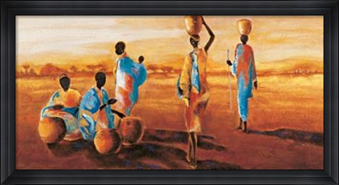 Framed Apres-Midi En Afrique Print
