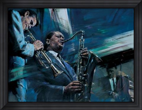 Framed Blue Cool Print