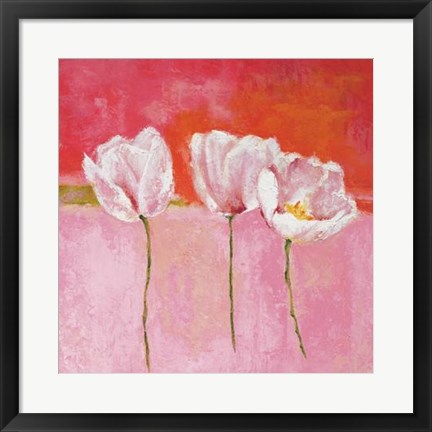 Framed Fleurs En Rose II Print