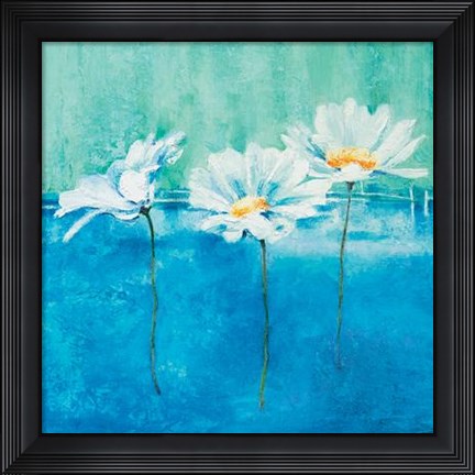 Framed Fleurs D'azur I Print
