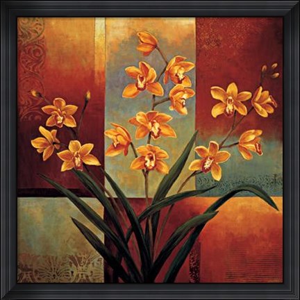 Framed Orange Orchid Print