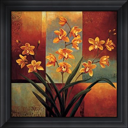 Framed Orange Orchid Print