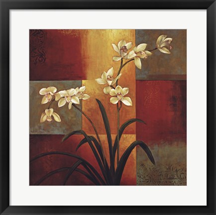 Framed White Orchid Print
