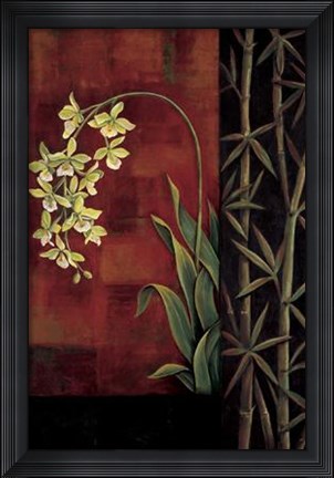 Framed Green Orchid Print