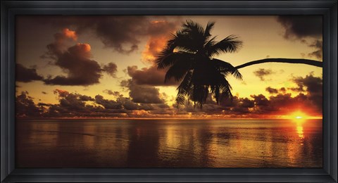 Framed Aitutaki Lagoon, Cook Islands Print