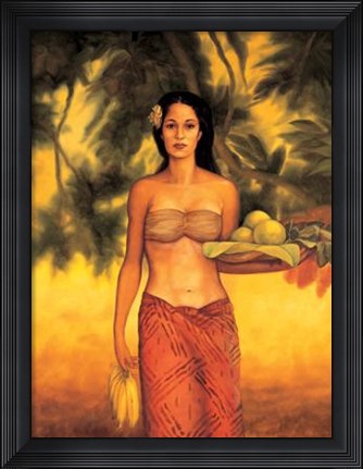 Framed Island Woman I Print