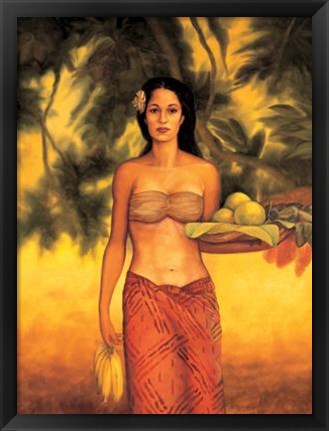 Framed Island Woman I Print