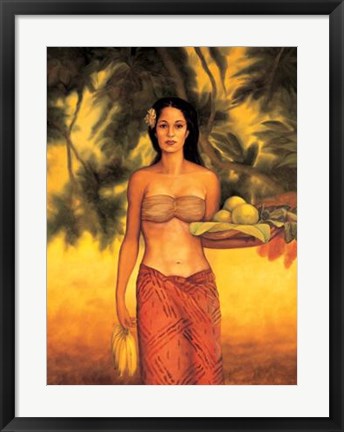 Framed Island Woman I Print