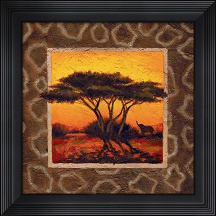 Framed Savannah Sunset IV Print