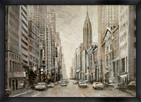 Framed To The Chrysler Building Print