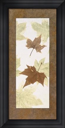 Framed Falling Leaves III Print