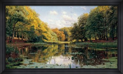 Framed River Landscape Print