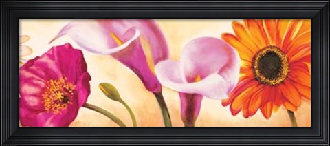 Framed Danse De Fleurs II Print