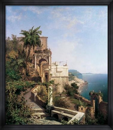 Framed In The Garden, Amalfi Coast Print