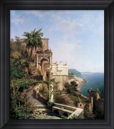 Framed In The Garden, Amalfi Coast Print