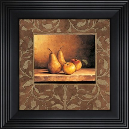 Framed Pears And Apples Print