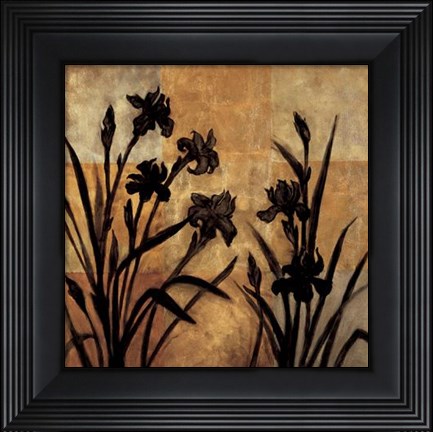 Framed Iris Silhouette I Print
