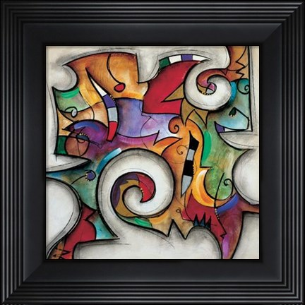 Framed Swirl I Print