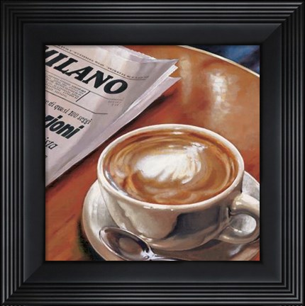Framed Cappuccino Al Bar Print