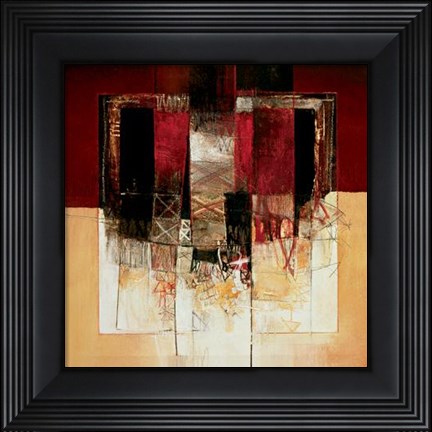 Framed Composizione In Rosso Print
