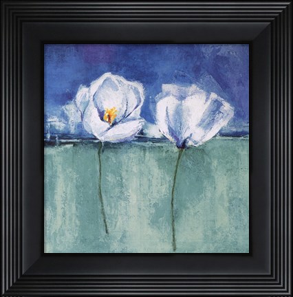 Framed Fleurs D'azur II Print