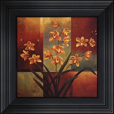 Framed Orange Orchid Print