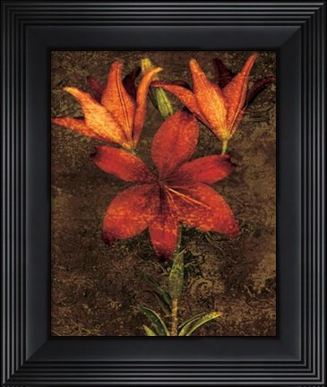 Framed Red Lilies Print