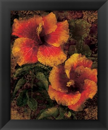 Framed Hibiscus I Print