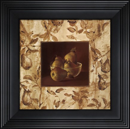 Framed Peras En La Mesa Print