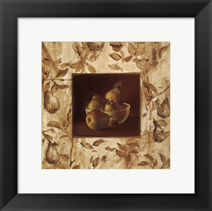 Framed Peras En La Mesa Print