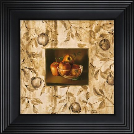 Framed Manzanas En La Mesa Print