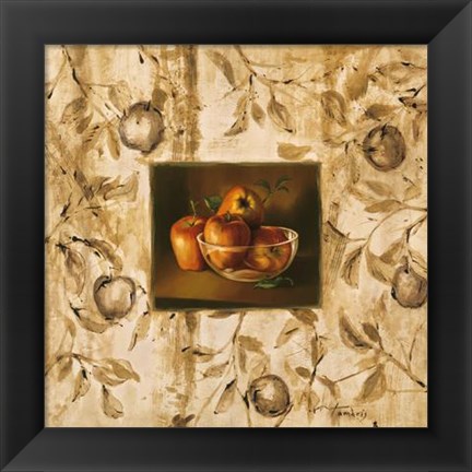 Framed Manzanas En La Mesa Print