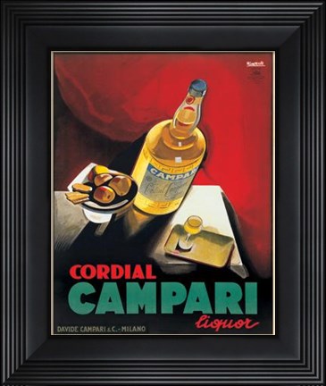Framed Cordial Campari Print