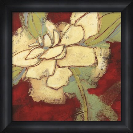 Framed Jungle Gardenia II Print