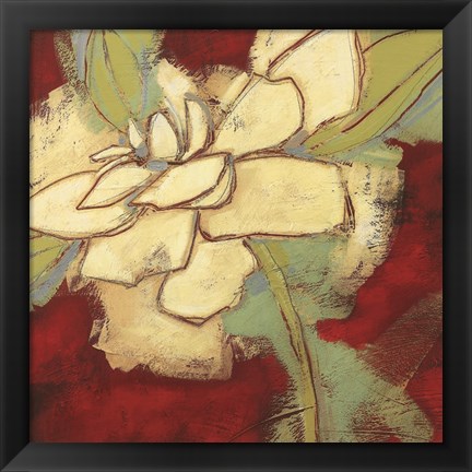 Framed Jungle Gardenia II Print