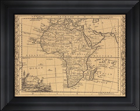 Framed Africa, 1800 Print