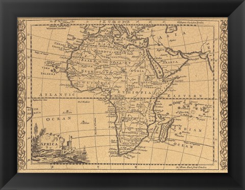 Framed Africa, 1800 Print