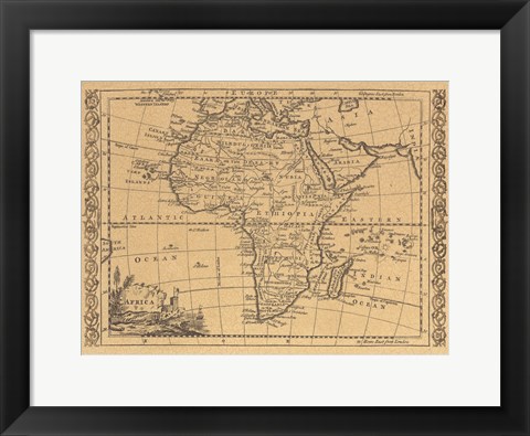 Framed Africa, 1800 Print