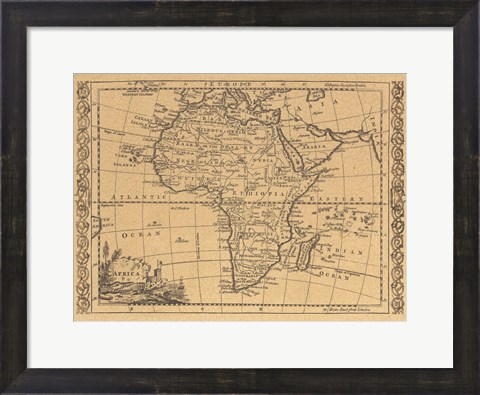 Framed Africa, 1800 Print