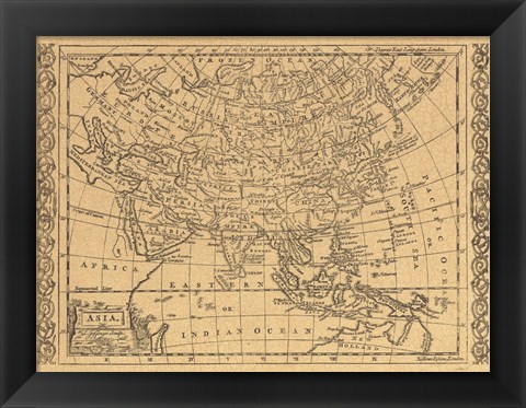 Framed Asia, 1802 Print