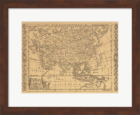 Framed Asia, 1802 Print